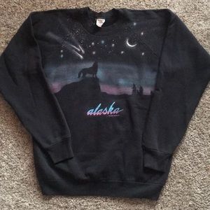 Rare Vintage Alaska Sweatshirt 🌄🐺🌙✨